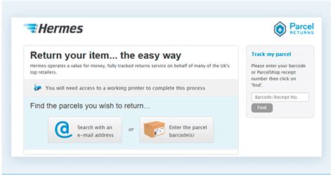 hermes check return|hermes returns tracking.